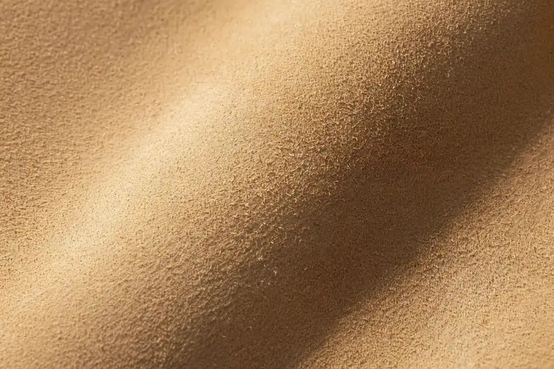 Suede leather texture close-up for The Women's Suede Biker Jacket