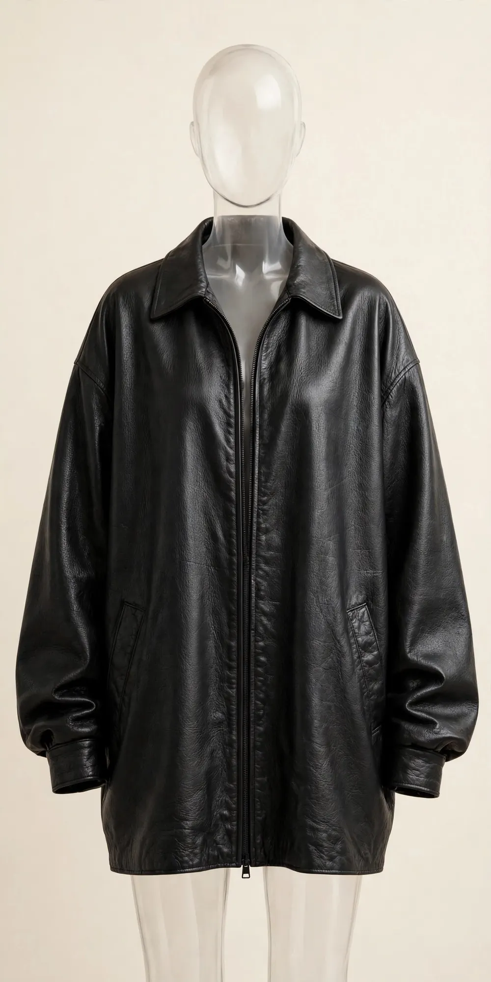 The Urban Oversized Jacket — Genuine leather jacket