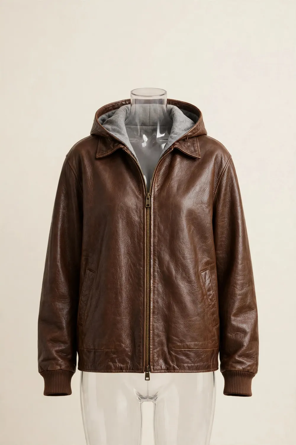 The Women's Hooded Leather Jacket — Genuine leather jacket