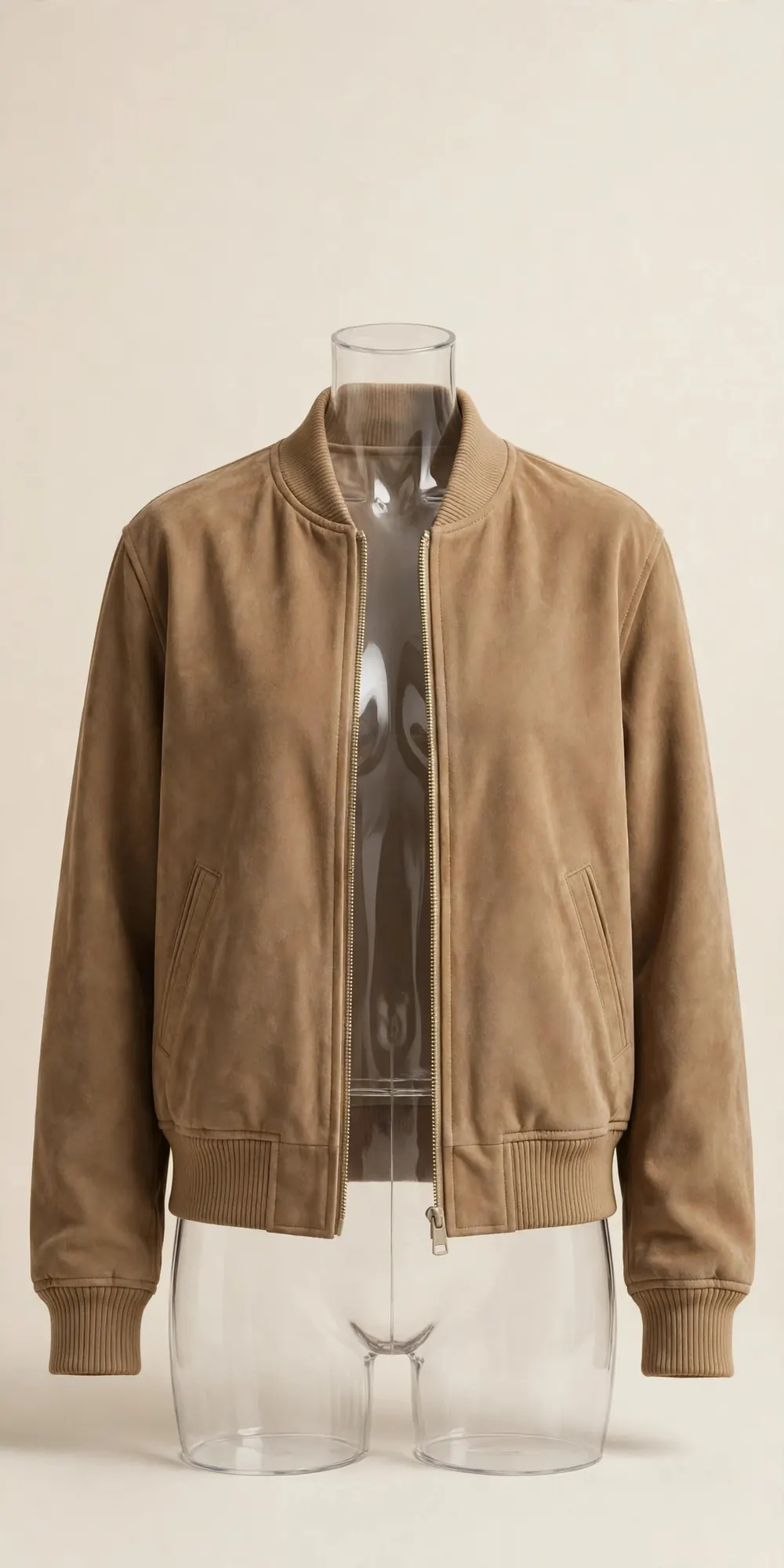 The Women's Suede Bomber Jacket — Suede leather jacket